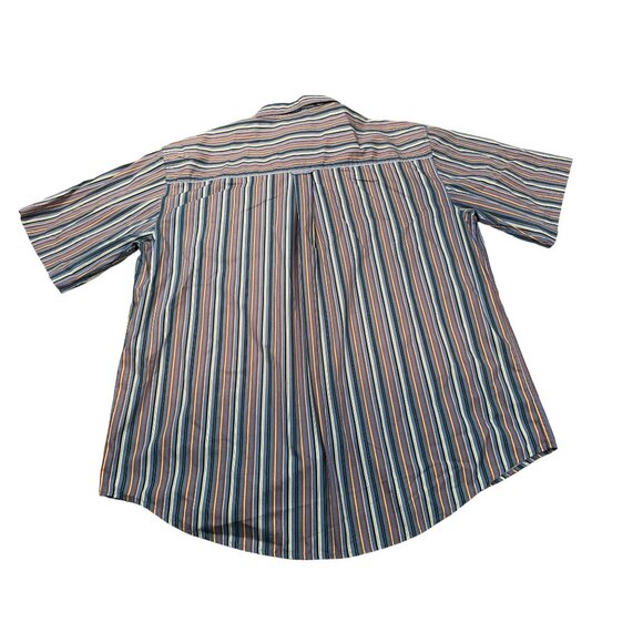 IVY Crew Classics Men's XL Blue Wrinkle Resistant Striped Button-Down Shirt - Picture 2 of 8